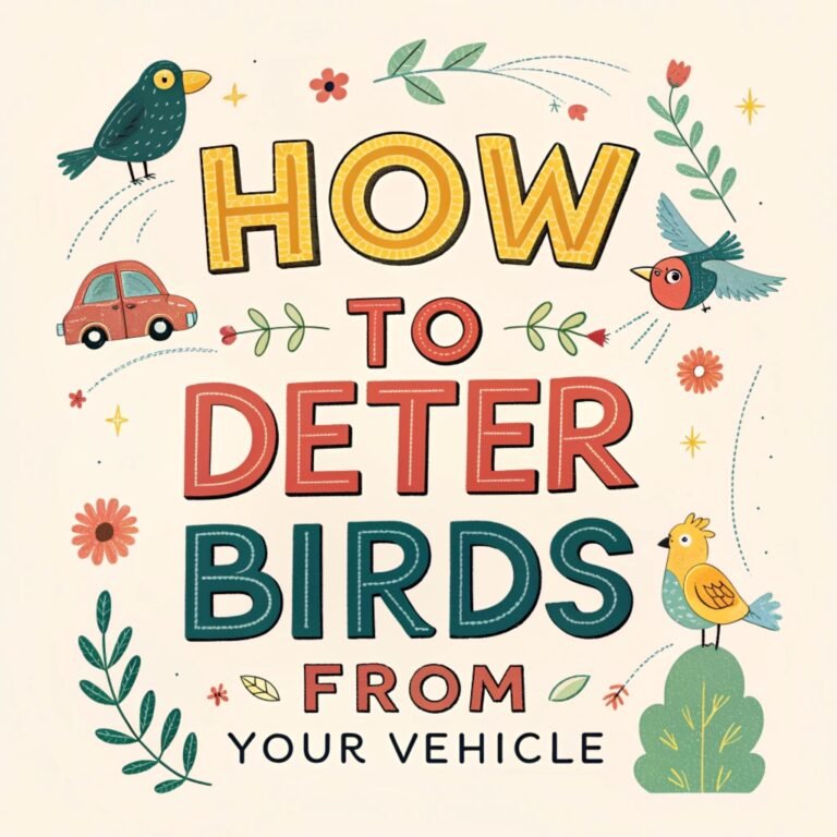 How to Deter Birds from Your Vehicle: Effective Strategies To Kee Your Car Clean