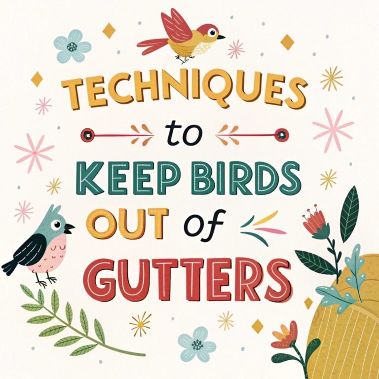 Techniques to Keep Birds Out of Gutters: A Comprehensive Guide