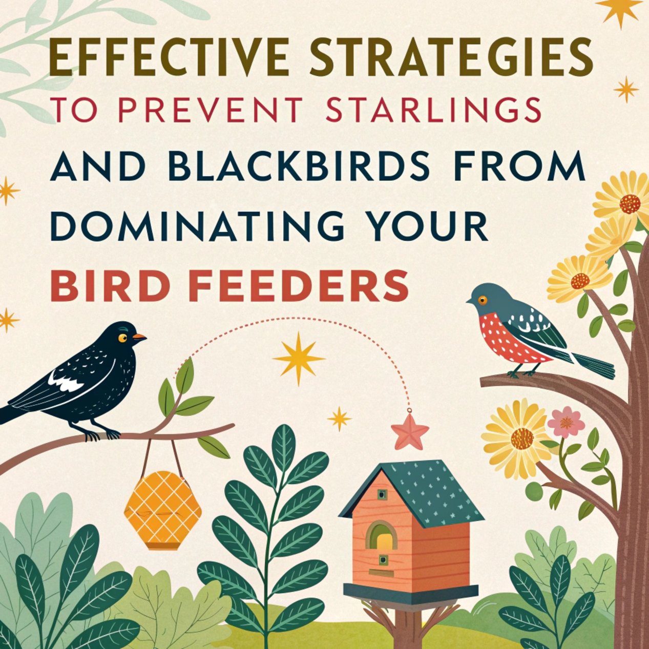 Effective Strategies to Prevent Starlings and Blackbirds from Dominating Your Bird Feeders: A Comprehensive Guide