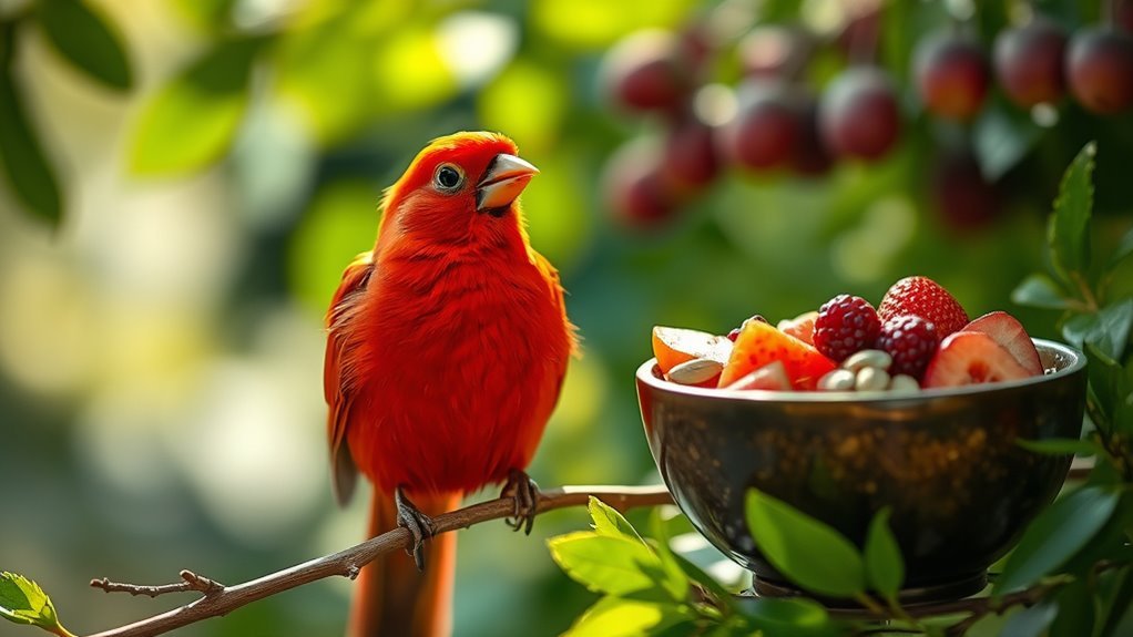 The Charming Red Canary Bird: Care and Characteristics 3 balanced eating for health