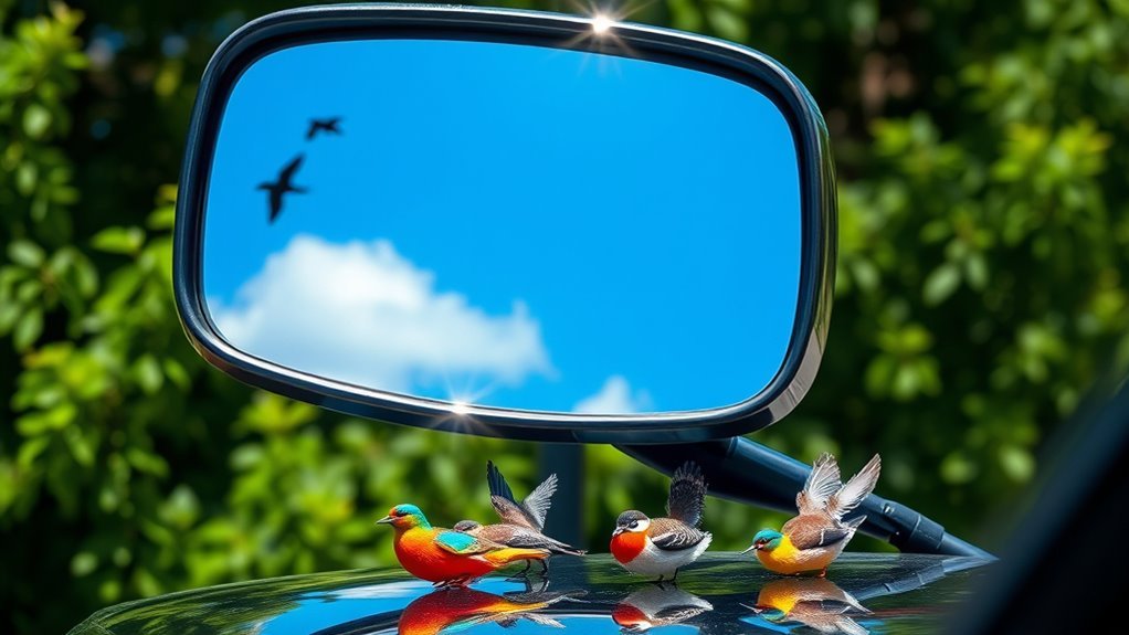 birds mistaken reflective surfaces