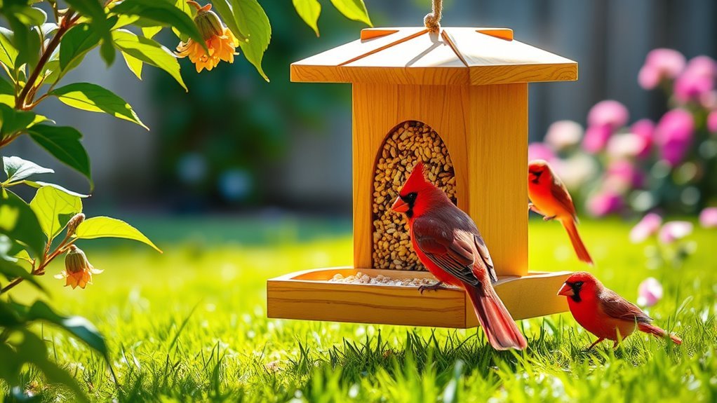 Setting Up Feeders for Red Cardinal Birds 3 cardinal friendly birdseed options