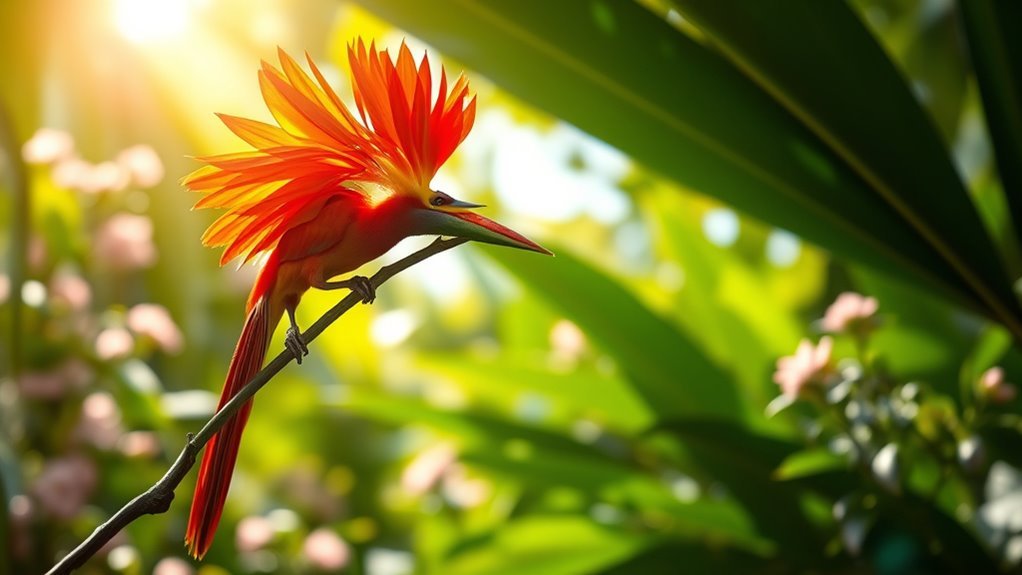 The Stunning Red Bird of Paradise: Nature's Beauty 4 conserving red bird habitats