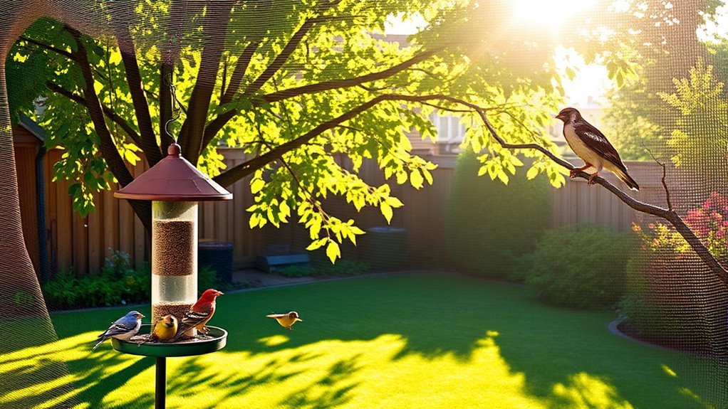 Best Methods to Deter Hawks From Your Bird Feeders 2 cover feeders for protection