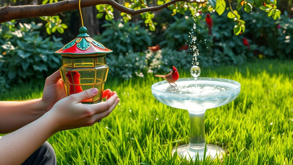 Setting Up Feeders for Red Cardinal Birds 4 essential for life sustainability