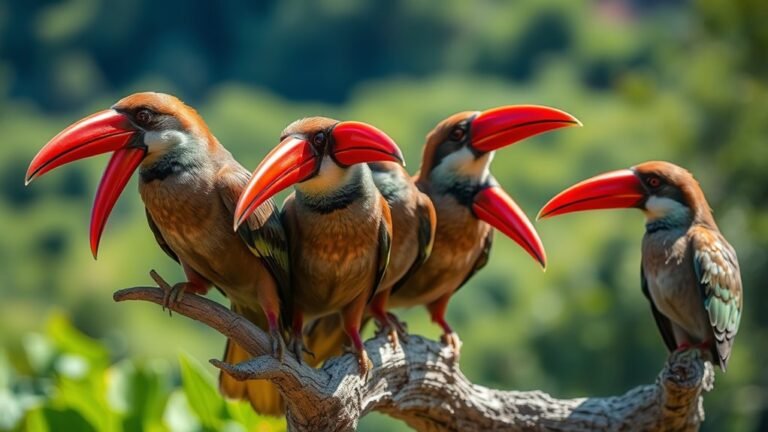identifying birds red beaks