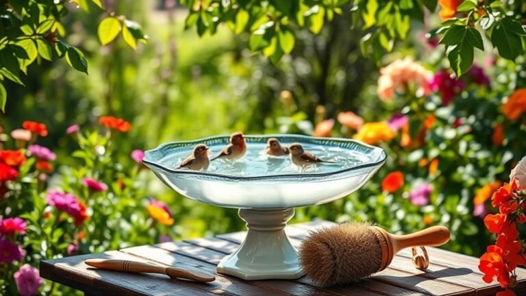 maintain a clean birdbath