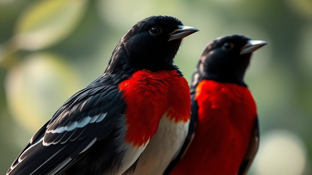 Black and White Birds With Red Chests: Identification Guide 2 red breasted black and white