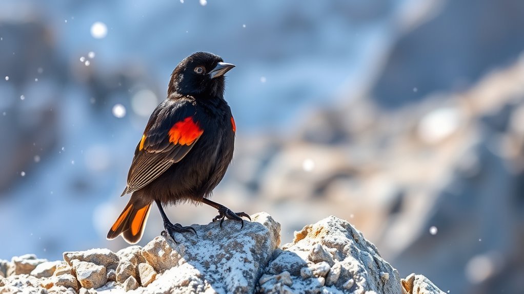 Birds With a Black Body and Red Features: an Overview 4 resilient beauty in harshness