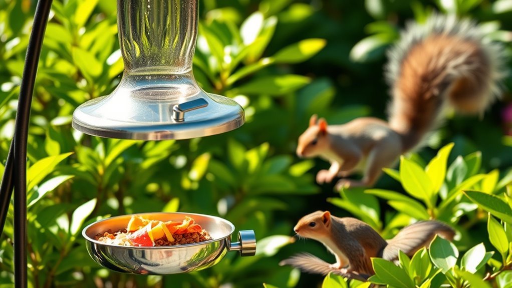 squirrel deterrent bird feeder