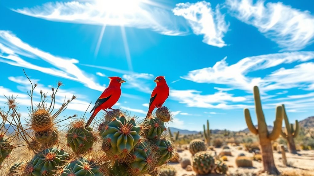 tucson s distinctive red birds
