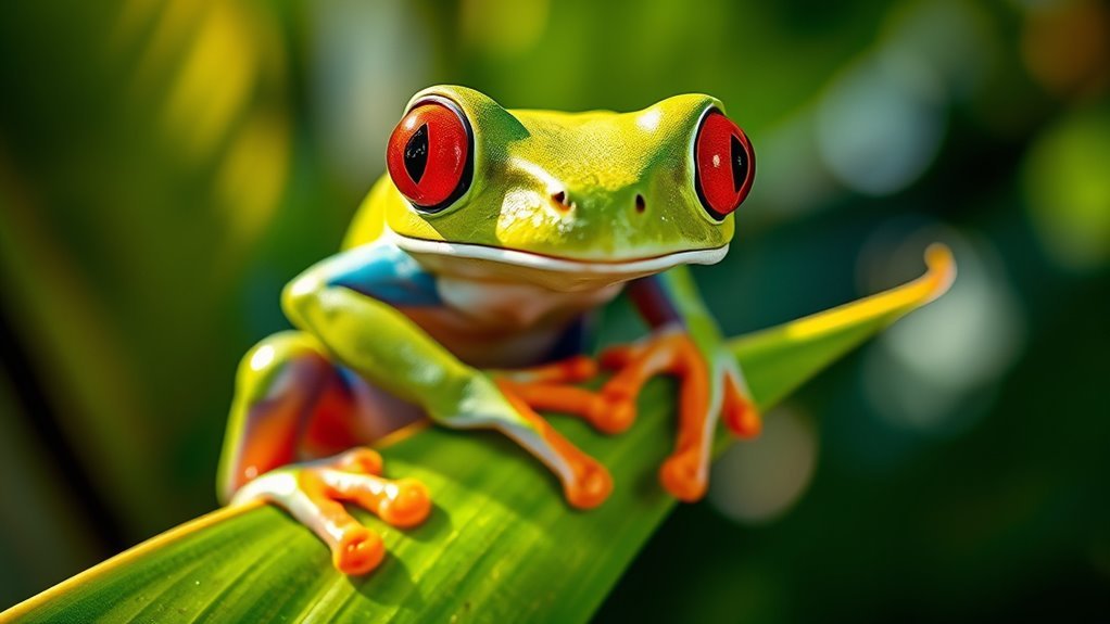 Birds With Strikingly Bright Red Eyes: Identification Guide 4 vibrant amphibian with striking appearance