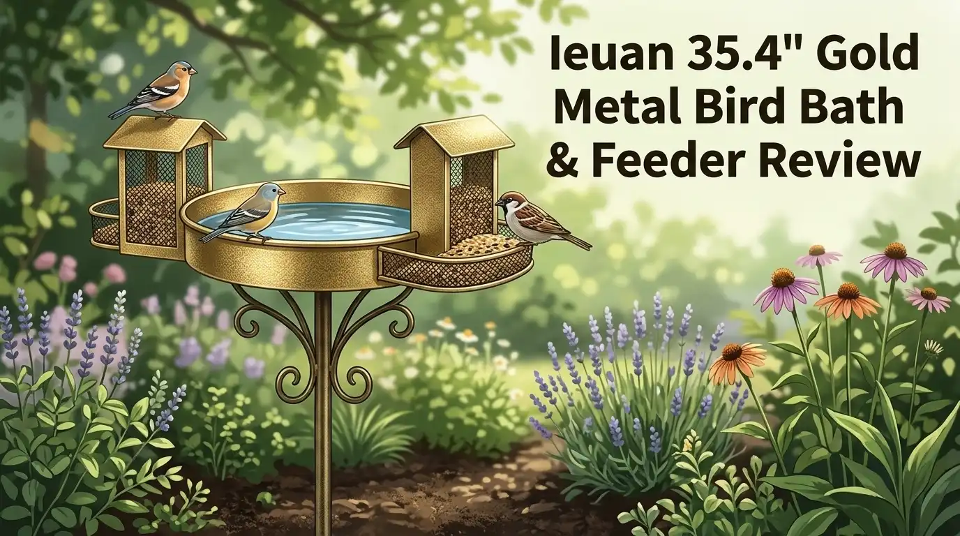 Ieuan 35.4" Gold Metal Bird Bath & Feeder Review 2026: Worth It?